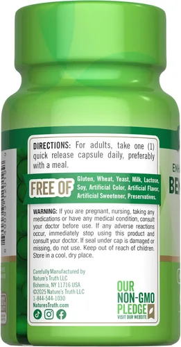 Vista 7 de Nature's Truth Benfotiamina 300 mg 60 unidades Suplemento sin OMG y sin gluten Precursor de vitamina B1
