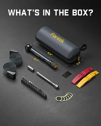 Vista 9 de Fanttik WB10 Nova - Juego de llaves dinamométricas para bicicleta de 1/4 pulgadas, 2-10 Nm/1.47-7.37 pies-libras, 14 bits de dirección dual con clic