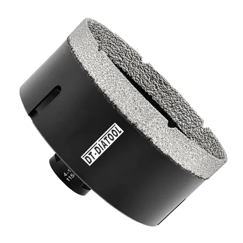 Vista 12 de DT-DIATOOL Broca de núcleo de diamante de 1/4 pulgada con hilo 5/8"-11 de vacío soldado para baldosas de porcelana, cerámica, gres, mármol, granito