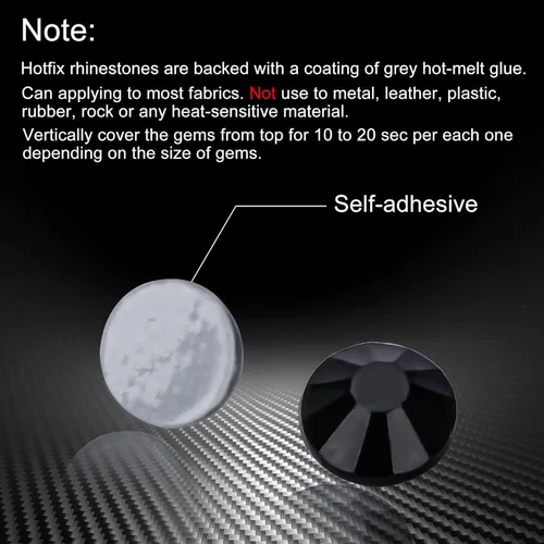 Vista 22 de Hot Fix - Diamantes de imitación de cristal con parte trasera plana, gemas de diamante de 0.189 in (20 ss, 1440 unidades, rojo)