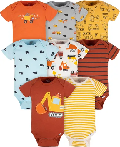 Gerber baby-boys 8-pack Short Sleeve Onesies Bodysuits