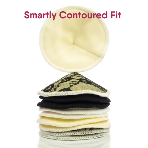 Vista 4 de NatureBond Almohadillas de lactancia reutilizables. Juego de 10 almohadillas para pezones para lactancia, almohadillas transpirables para lactancia