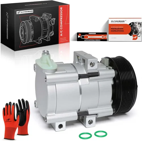 Vista 10 de A-Premium Compresor de aire acondicionado con polea de 8 ranuras Compatible con vehículos Ford y Lincoln - 4.6L, 5.4L, 6.0L, 6.8L - Excursion