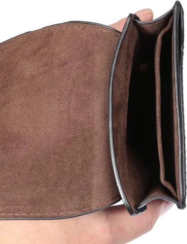 Vista 5 de Riñonera de cuero para teléfono celular para hombre, clip para cinturón de teléfono celular, bolsa vertical pequeña para teléfono inteligente