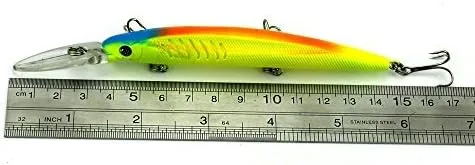 Vista 6 de 5 unids/lote de buceo profundo para pesca de plástico duro, señuelos de pesca de plástico duro, cebo para pesca de Bass Tourt, aparejos para agua