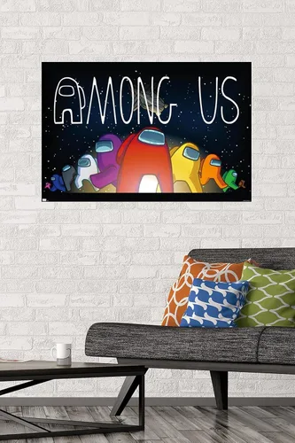 Vista 2 de Trends International Póster de pared de Among Us-Universe, 22.375 x 34 pulgadas, versión sin marco