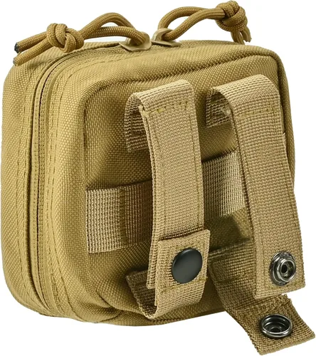 Vista 3 de EDC Small Tactical Molle Pouch, Micro Utility Pouch,Removable Clear ID Pocket Mini Knife Compass Flashlight Card Storage Bag Belt Outdoor Hiking