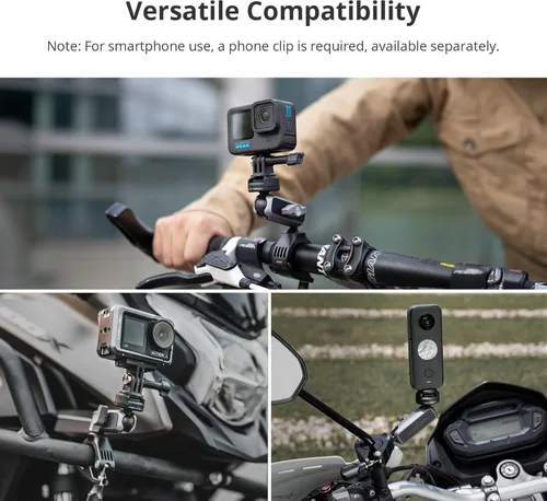 Vista 8 de PGYTECH CapLock - Soporte de triple succión + soporte para manillar de motocicleta para DJI OSMO Action, Gopro Hero, OSMO Pocket