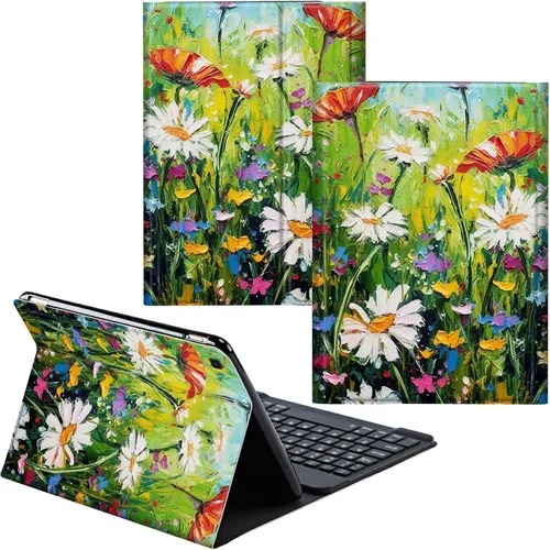Vista 92 de Funda para Samsung Galaxy Tab S6 Lite 2022/2020 Teclado Inalámbrico Desmontable y Cubierta De Soporte De Cuero PU Funda Protectora Para Samsung