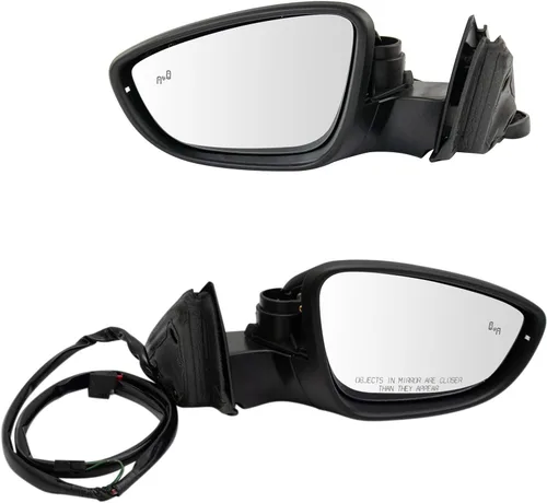 Vista 95 de TRQ Conjunto de 2 piezas de espejo lateral para conductor y pasajero, ajuste eléctrico, sin calefacción, sin memoria, color negro, compatible