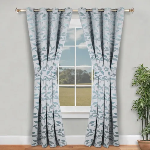 Vista 131 de Superior Cortinas opacas, oscurecimiento de la habitación para dormitorio, bloqueo solar, térmicas, cortinas bohemias modernas, colección de hojas
