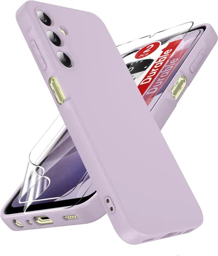 Vista 183 de LeYi Funda para teléfono Samsung Galaxy AO3S: A03S con [2 unidades] Protector de pantalla de vidrio templado y protector de lente de cámara, funda