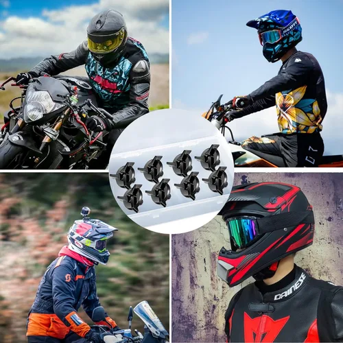 Vista 5 de 8 piezas de tornillos para casco de motocicleta - Tornillos para visera de casco de motocicleta, accesorios para casco, kit de tornillos para visera