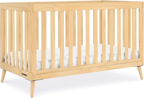 Vista 16 de Delta Children Essex - Cuna convertible 4 en 1, color blanco Bianca con patas de color natural Bianca Blanco