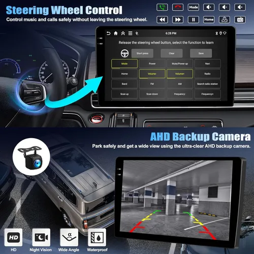 Vista 7 de 4G+128G para Subaru Forester Impreza WRX Impreza WRX 2008-2012 Android 15 Radio estéreo para coche con CarPlay Android Auto, 9 pulgadas 1280 * 720P