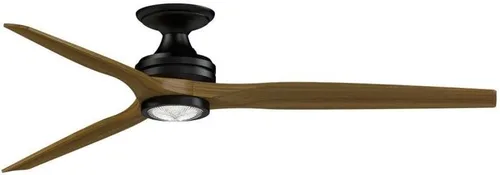 Vista 8 de Fanimation Spitfire DC Custom 64 inch Flush Indoor/Outdoor Ceiling Fan with LED CCT Select Light Kit - Antique Graphite with Black blades