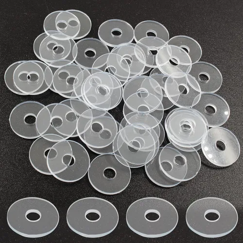 Vista 9 de Paquete de 10 arandelas transparentes de 3/4 pulgadas para manija de puerta de ducha, junta transparente, junta de plástico transparente