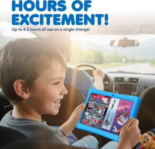 Vista 6 de Contixo Tableta para niños de 10" con Android 32GB - Incluye más de 80 libros de cuentos exclusivos de Disney (valor de $350), controles parentales