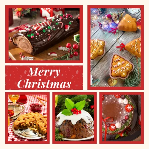 Vista 5 de Crethinkaty Moldes para tartas en forma de árbol de Navidad, molde para tartas de 5.3 pulgadas, antiadherente, para pastel de Navidad, chocolate