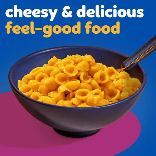 Vista 7 de Kraft - Cena de macarrones con queso, tres quesos, con pasta conchiglie pequeña, caja de 7.25 onzas