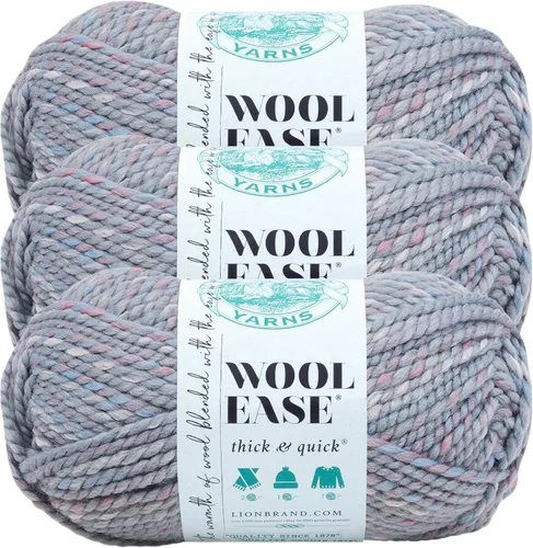 Vista 22 de Lion Brand Yarn - Ovillo de lana Wool-Ease Thick & Quick color fuerza aérea