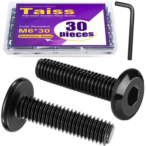 Vista 24 de Taiss 10 piezas de tornillos de cabeza hexagonal de 5/16-18x1, pernos para muebles, tornillos para muebles de acero inoxidable 304, pernos de 1/4