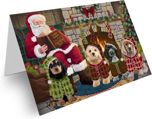 Vista 8 de Holly Jolly Holidays Cocker Spaniel Dog Greeting Cards - Adorable Pets Invitation Cards with Envelopes - Pet Artwork Christmas Greeting Cards