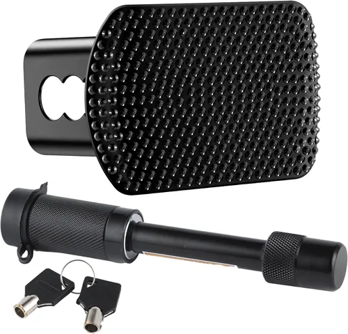 Vista 10 de SINGARO Cubierta de enganche de remolque, cubierta de enganche de remolque de metal pesado con bandera estadounidense para receptores de 2 pulgadas