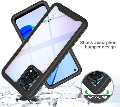Vista 5 de Funda protectora para Oppo Reno 6 Lite, anticaídas y absorbe los golpes para Oppo A95 4G / A74 4G CPH2219 / Reno 6 Lite CPH2365 - Rojo