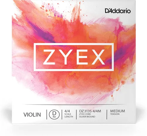 Vista 23 de D'Addario Zyex - Juego de cuerdas para violín (escala 4/4, tensión media)