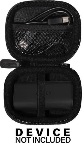Vista 3 de CaseSack Funda para cargador portátil Anker con conector Lightning incorporado (negro)
