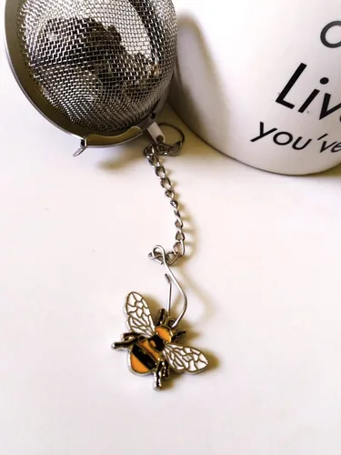 Vista 5 de Linda bola infusora de té de abeja para elaboración de hojas sueltas