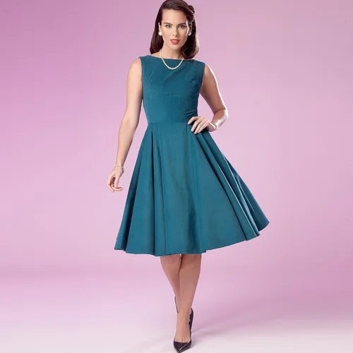 Vista 4 de Simplicity SS9286A5 - Paquete de vestido plegable para mujer, patrón de costura con código 9286, tallas 6-14, color blanco