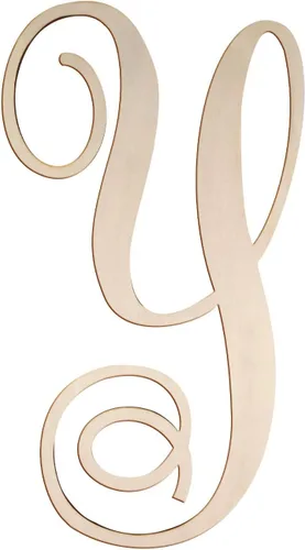 Vista 28 de Letras de madera cursivas para decoración de pared, letras grandes de madera de 14 pulgadas, monograma sin terminar, letras de madera, manualidades