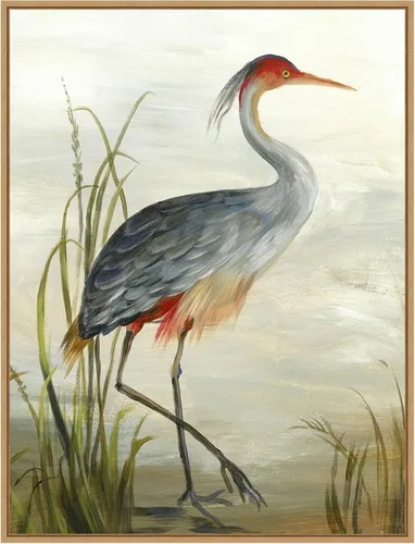 Vista 11 de Amanti Art Framed Wall Art Print 24x20 Grey Heron by Aimee Wilson, Animals Wall Art, Rustic Farmhouse Decor, Small Poster Painting Artwork for