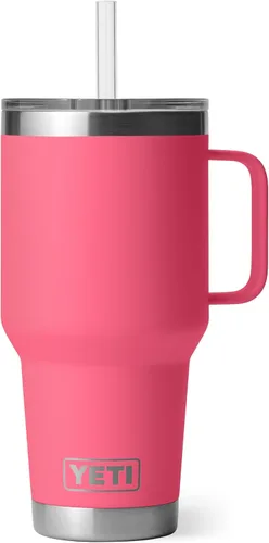 Vista 12 de YETI Rambler - Vaso de 25 onzas con asa y tapa con popote, vaso de viaje para agua, vaso aislado al vacío con asa, acero inoxidable, apicultor