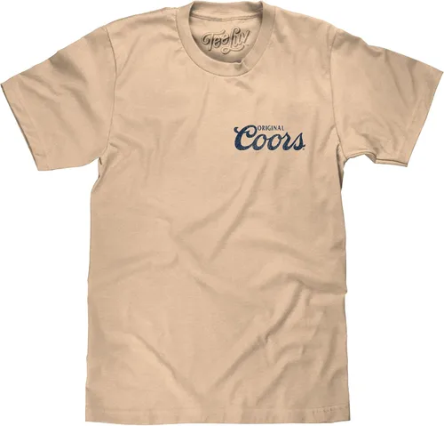 Tee Luv Camisa original Coors Rodeo Legend con logotipo de cerveza de doble cara para hombre