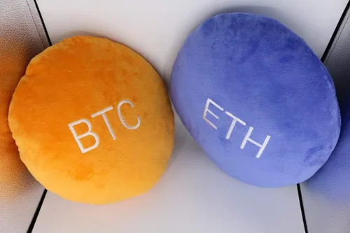 Vista 8 de Almohada Bitcoin – Cojín de peluche redondo bordado BTC Crypto – Decoración de Bitcoin suave para comerciantes y fanáticos de las criptomonedas