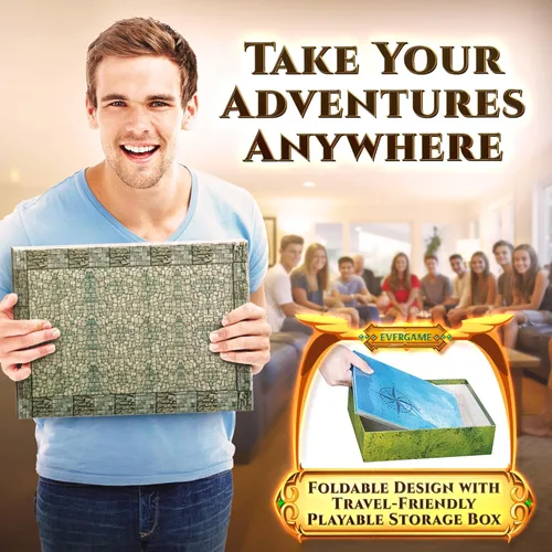 Vista 5 de 10 Alfombrillas de Juego DND y Mucho Más - Incluye 6 Mapas de Batalla de Juegos de Mesa de Dungeons & Dragons (Cuadrícula Hexagonal de 1")