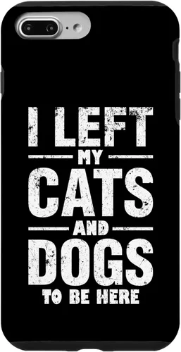 Vista 12 de I Left My Cats and Dogs to Be Here Funny Pet Owner Case for iPhone 17