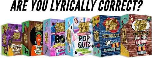 Vista 7 de Lyrically Correct Juego de cartas de trivia musical de los años 90 y 2000 - Edición Pop - Termina el desafío de letras, diversión para adultos