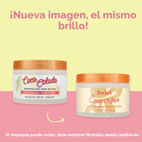 Vista 3 de Tree Hut, manteca corporal batida de karité Coco Colada, 8.4 onzas, con manteca de karité natural para el cuidado corporal esencial nutritivo