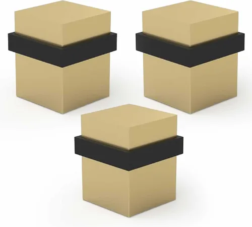 Vista 85 de Mega Handles Tope de Puerta de Piso, Tope Negro de Instalación Rápida Protector de Pared, Protectores de Pared contra Pomos de Puerta, Tope