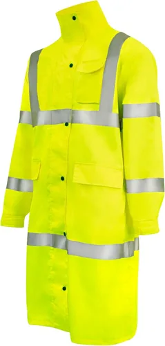 JORESTECH Capa de lluvia de seguridad de alta visibilidad Lima/Amarillo Clase 3 con cinta reflectante de 2 pulgadas, cumple con ANSI/ISEA
