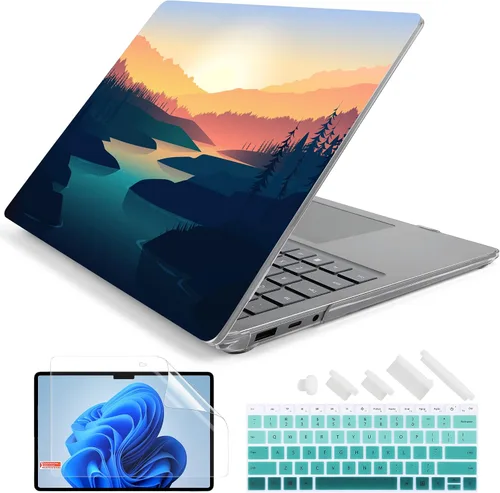 Vista 14 de Batianda Aurora - Funda prémium para laptop Microsoft Surface 5 4 3 de 15 pulgadas con reposamanos de metal, carcasa rígida de plástico