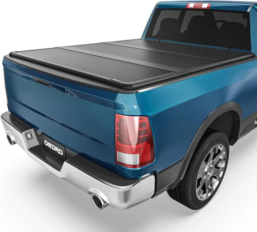Vista 18 de OEDRO FRP Cubierta Rígida de Tonneau de Triple Pliegue Compatible con Dodge Ram 1500 2009-2024 (Carrocería Clásica y Nueva) Cama de 5.6 pies sin Ram