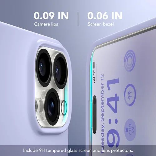 Vista 851 de GONEZ Funda magnética para iPhone 14, compatible con Magsafe, con protector de pantalla + protector de cámara, forro de microfibra antiarañazos