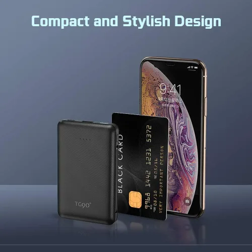 Vista 6 de Paquete de 2 baterías TG90 de 4500 mAh y 6000 mAh de cargador de teléfono portátil con cable integrado