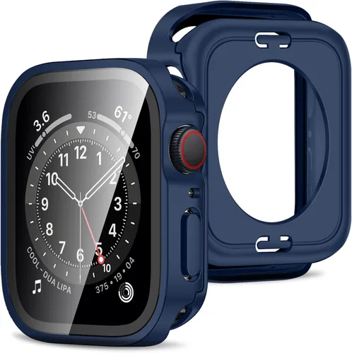 Vista 15 de Amizee 2 en 1 Estuche [Paquete de 2] Compatible con Apple Watch SE 3/2/1 Series 6/5/4 40mm con Protector de Pantalla Integrado, Cubierta Protectora