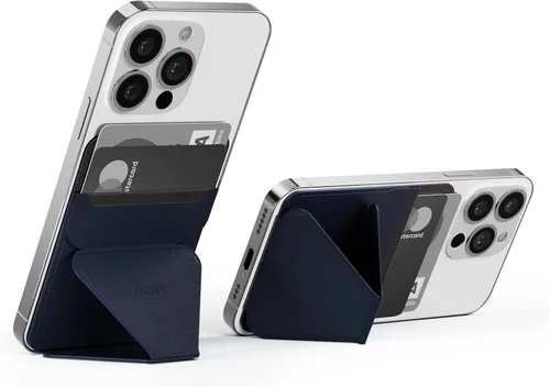 Vista 8 de MOFT Tarjetero adhesivo para Android, iPhone y la mayoría de teléfonos inteligentes, 2 ángulos de visión, soporte delgado para teléfono (gris frío)